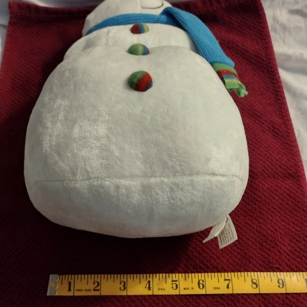 Festive Snowman Plush with Colorful Hat and Scarf - Picture 11 of 12